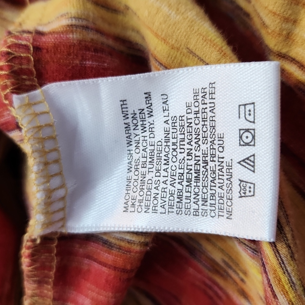 The North Face A5 series base layer long sleeve striped top size L yellow orange - Picture 9 of 14